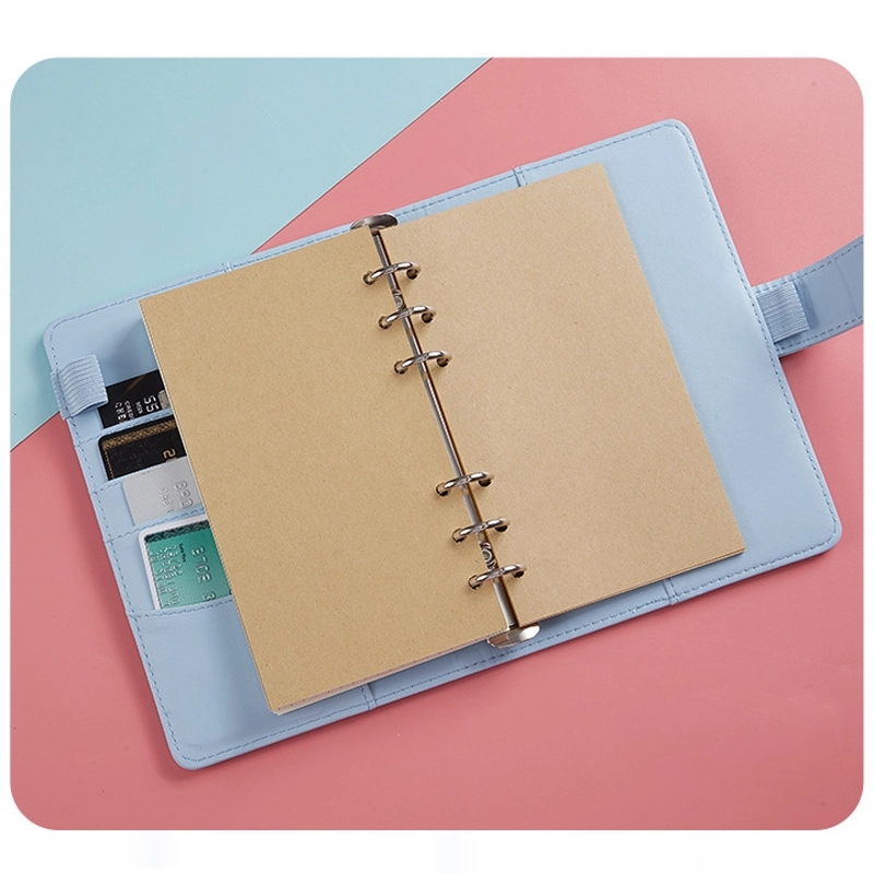 PU Leather A6 Business Travel Journal Diary Binder Notebook 8