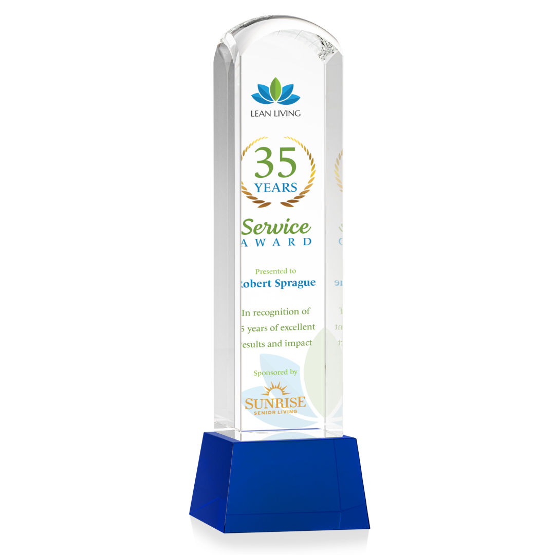 Silkwood VividPrint™ Award on Base - Blue 12