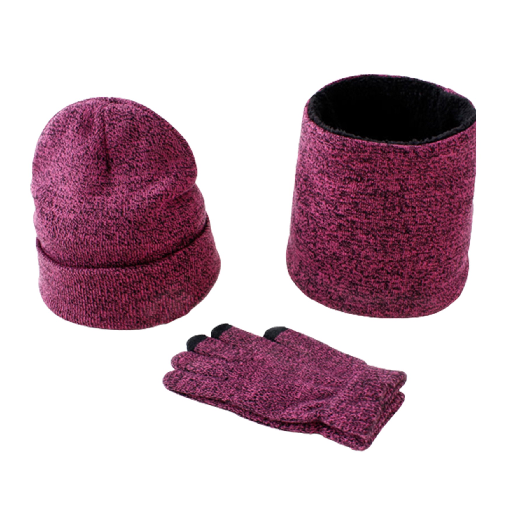 Scarf Gloves Hat Three-Piece Set 3