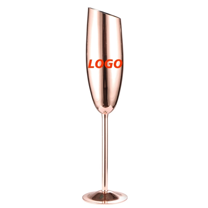 Custom 7 oz Stainless Steel Champagne Flute Glasses 3