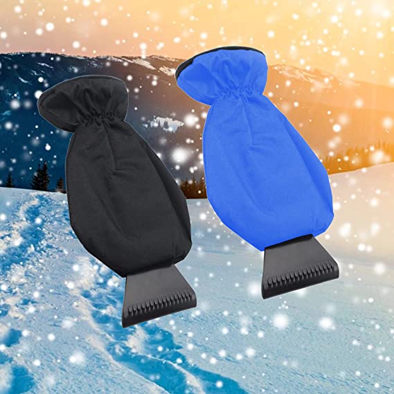 Waterproof 600D Oxford Cloth Warm Grip Ice Scraper Mitten Snow Remover Glove/Lined of Thick Fleece 6