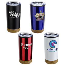 York 20 oz Stainless Steel/Polypropylene Tumbler with Cork Base 18