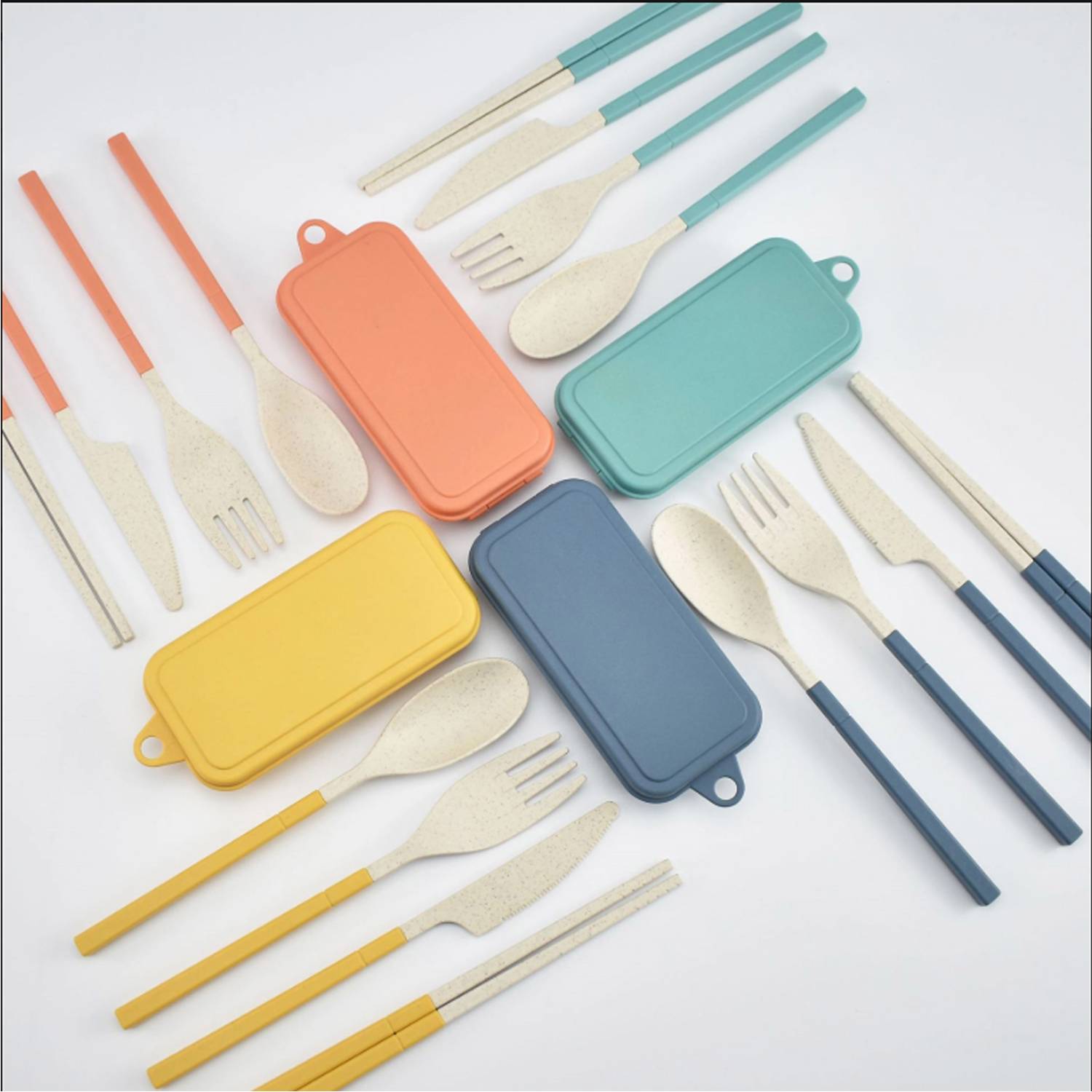 4 Pack Collapsible Portable Cutlery With Case 9