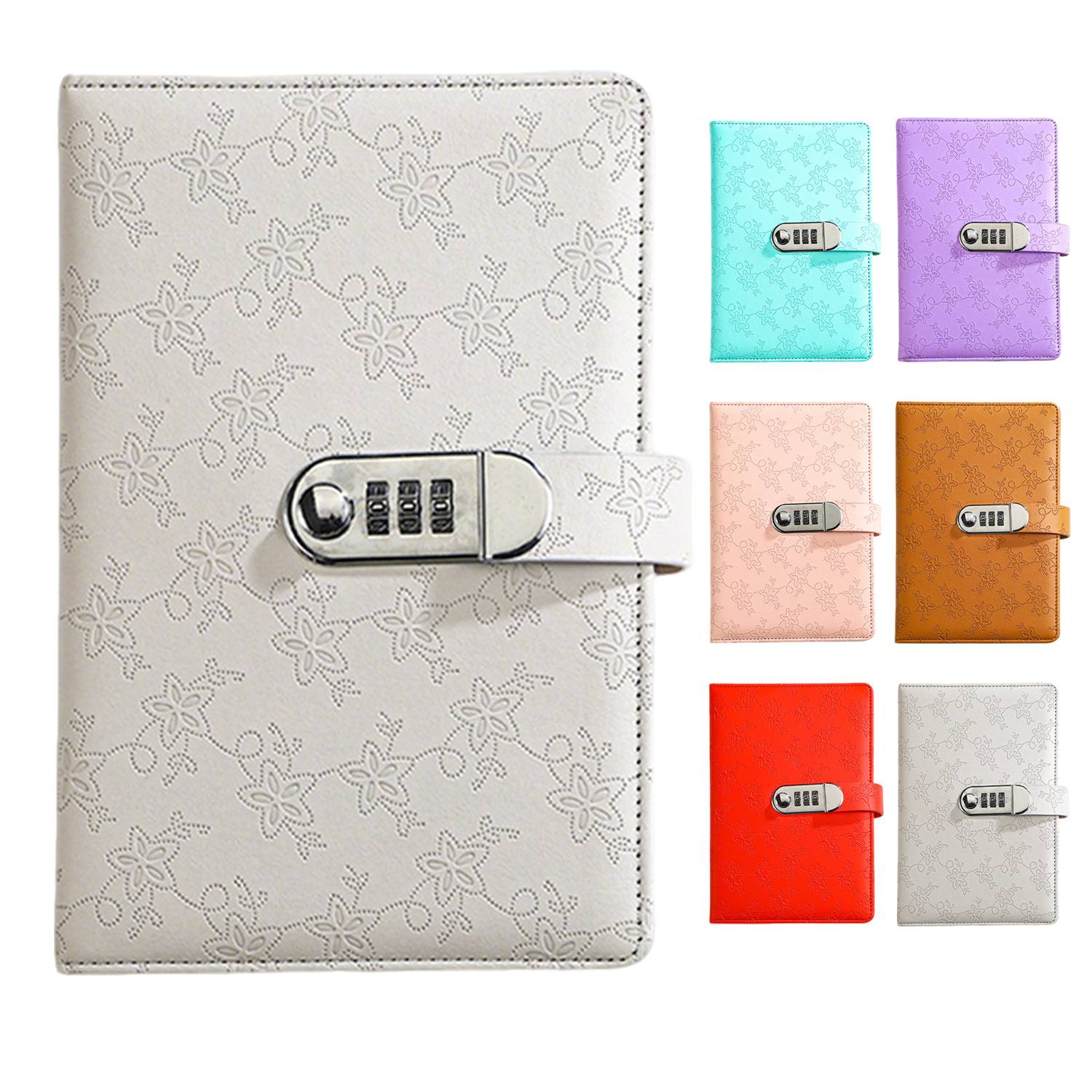 A5 PU Leather Business Notebook w/ Password Lock 8