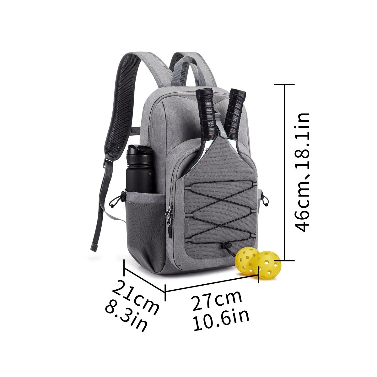 Pickleball Backpack With Paddle Holder And Ball Storage 4