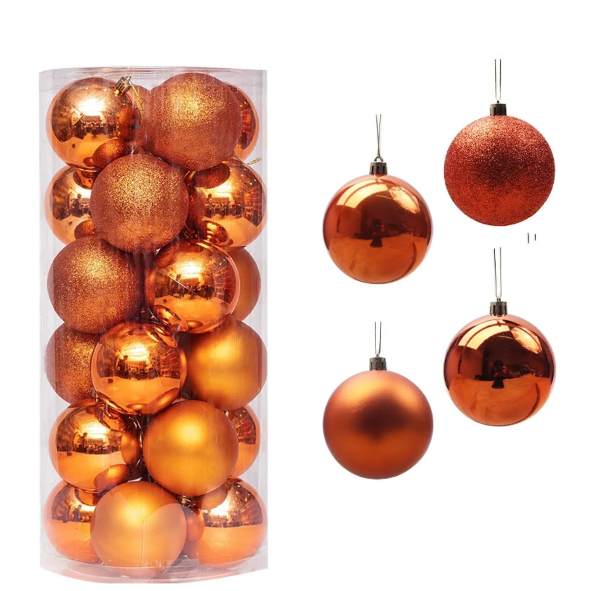 24PCS 1.57" Christmas Ball Ornaments for Decorations 2