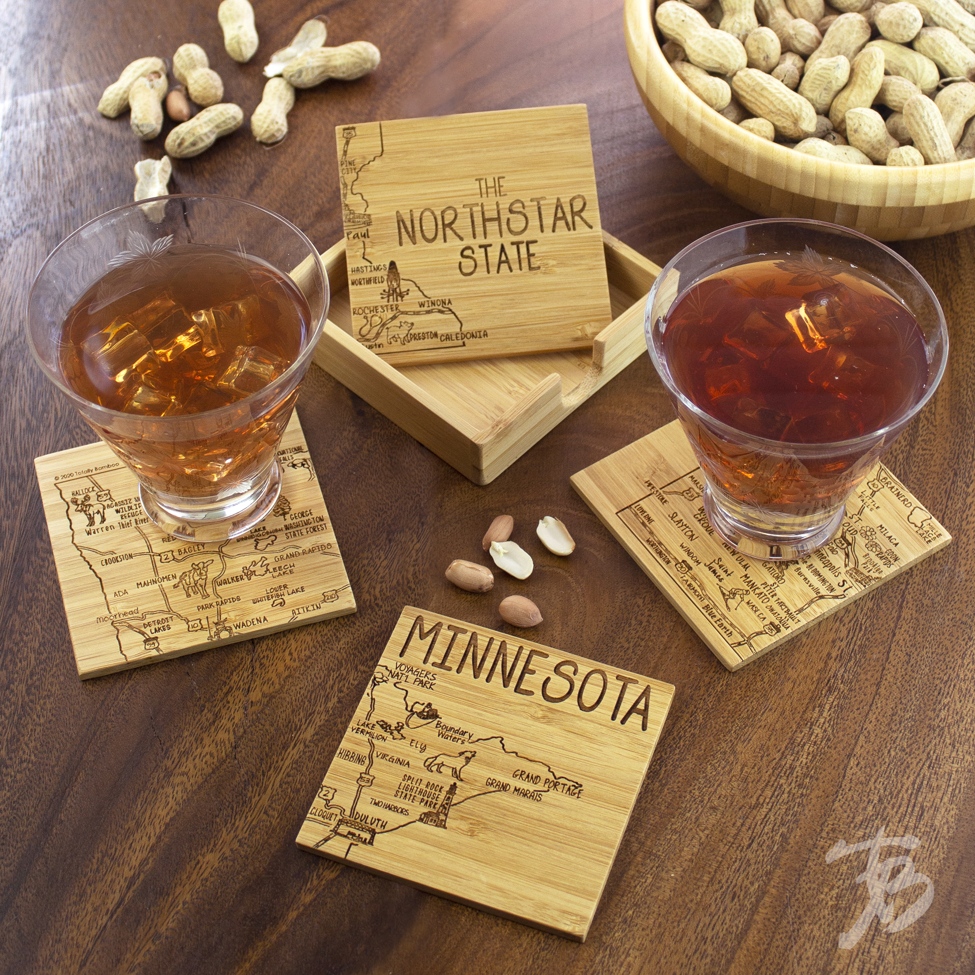 Minnesota Puzzle Coaster Set 14