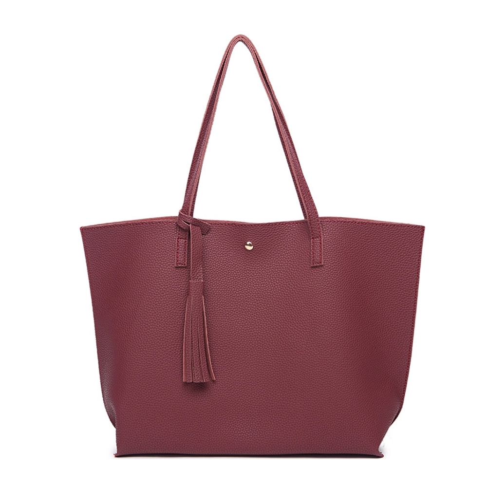 Soft Faux Leather Tote Shoulder Bag 2