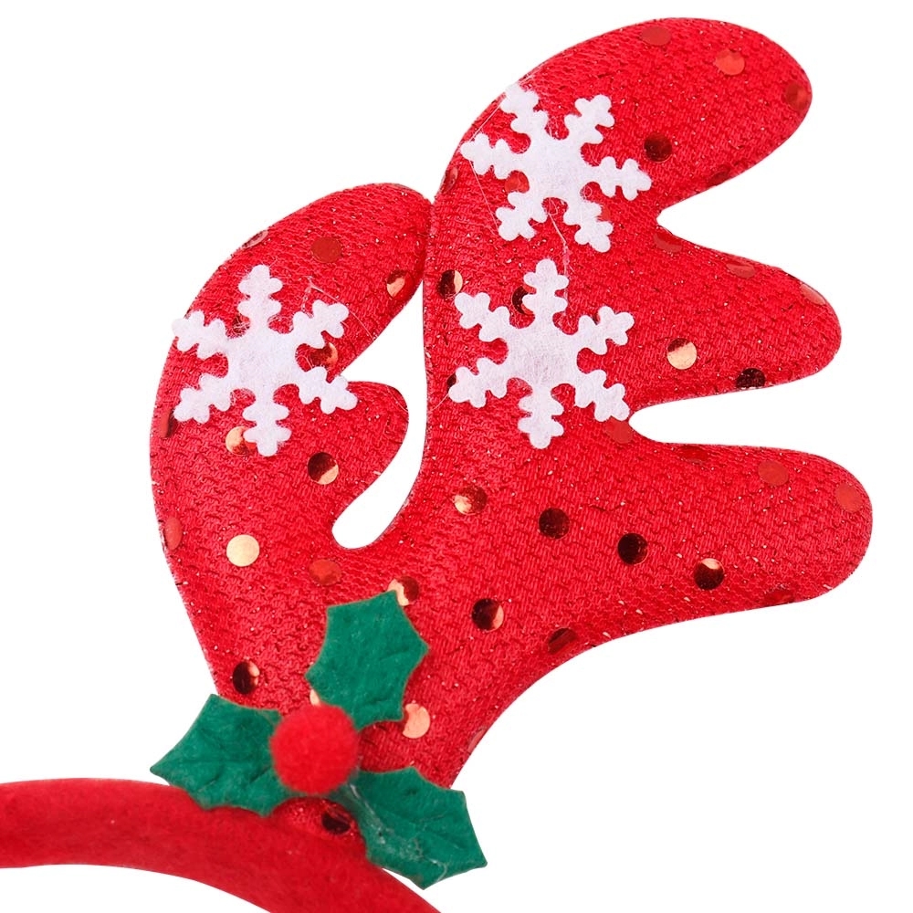 Antler Christmas Head Band with Small Bell 3