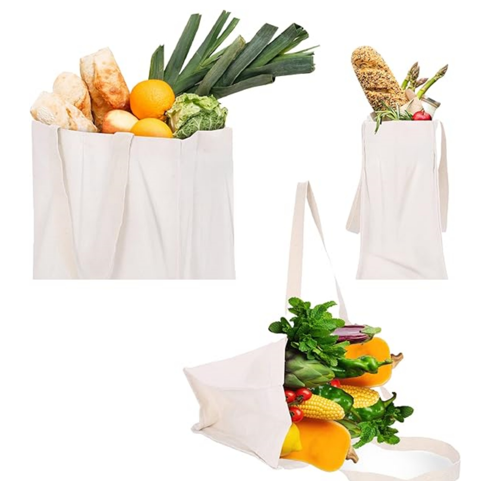 Canvas Garden Tote Bag with Handle and 6 Pockets, custom tote bag with logo imprint 3