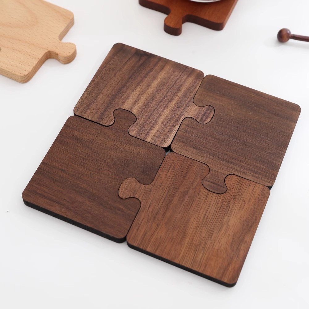 Puzzle Wooden Coaster Set 5