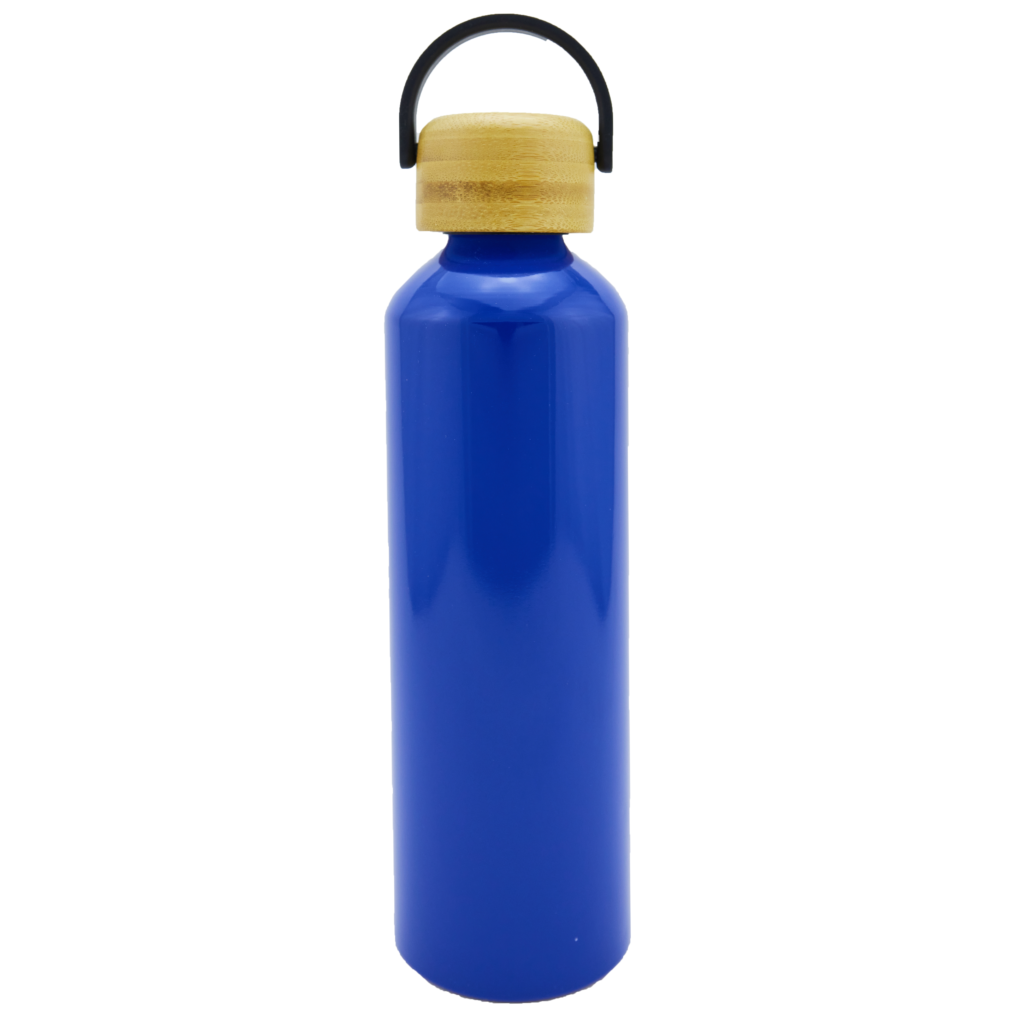 Classic 24oz Aluminum Bottle with Bamboo Lid and Carrying Handle (Blue)