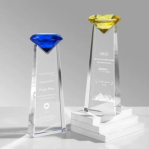 Apogee Blue Diamond Award Crystal 4