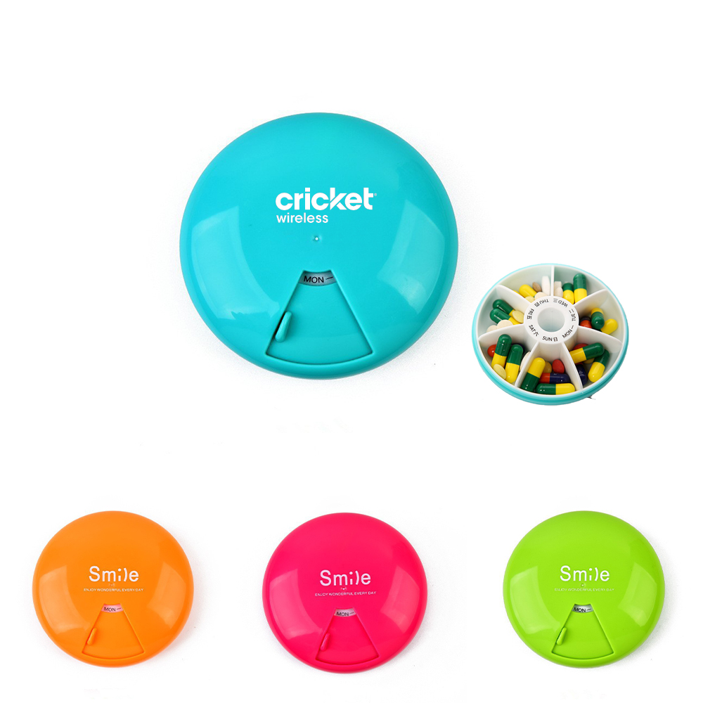 7 Day Weekly Round Pill Organizer 3