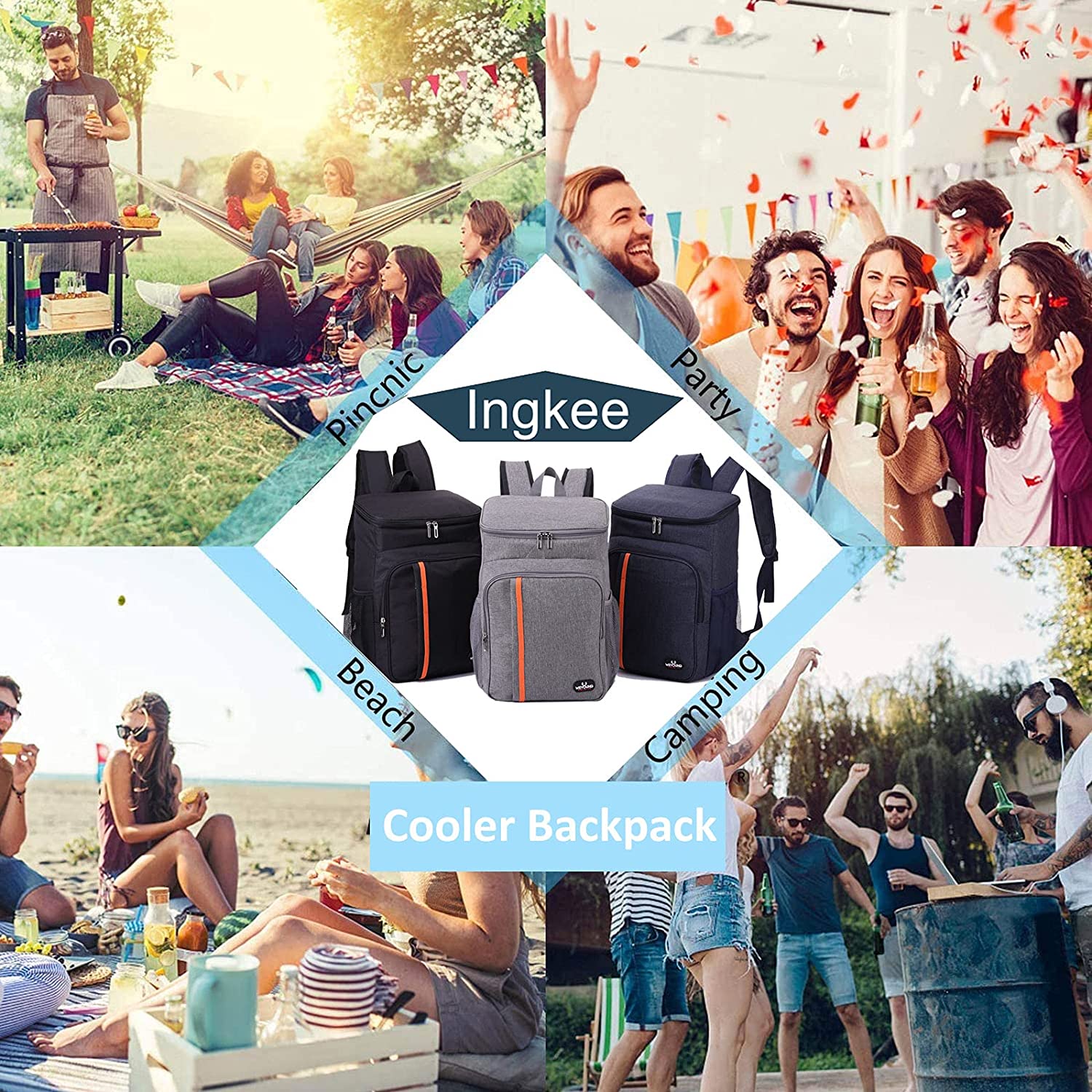 Backpack Picnic Cooler Insulated Bag 6