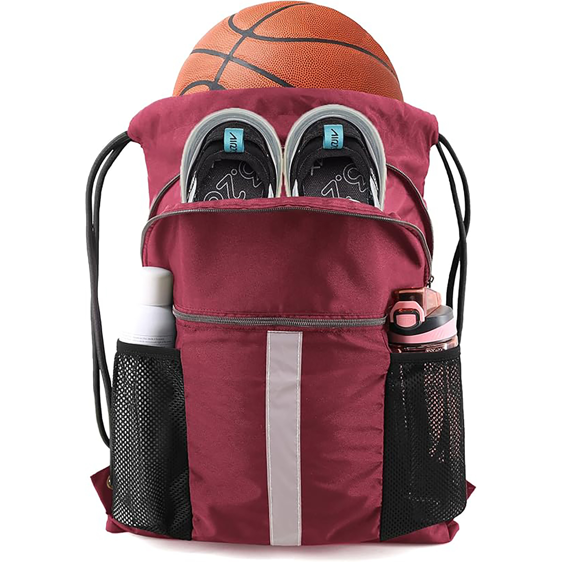 Drawstring Backpack with Shoe Compartment 1