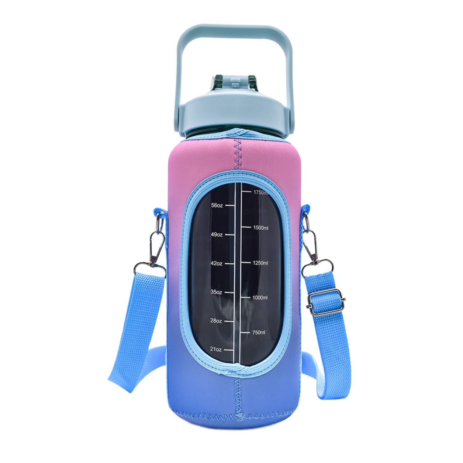 Neoprene Bottle Carrier Sleeve with Adjustable Strap, 40 oz., custom koozie with logo imprint 4
