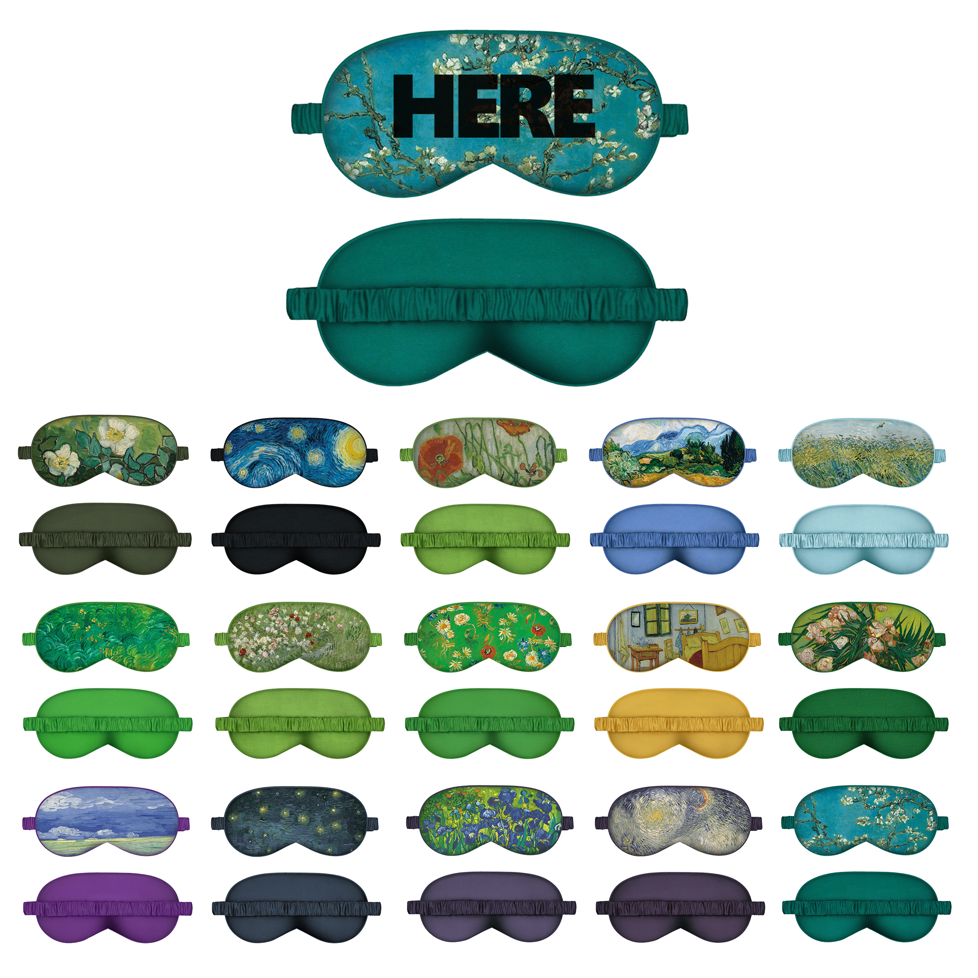 MOQ50 Cotton Padded Sleep Eye Mask With Custom Logo 1