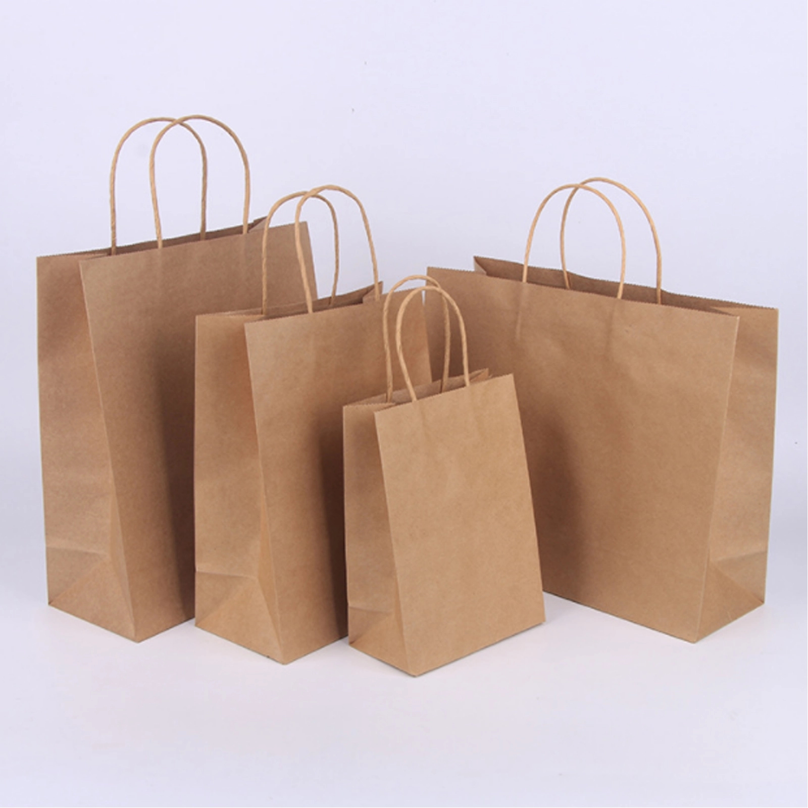 Natural Kraft Shopping Bag (8.26"x4.33"x10.63") 2