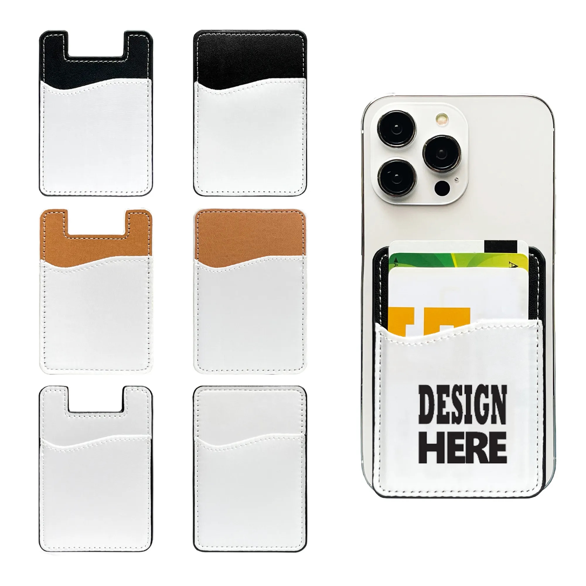 Cell Phone Leather Card Holder