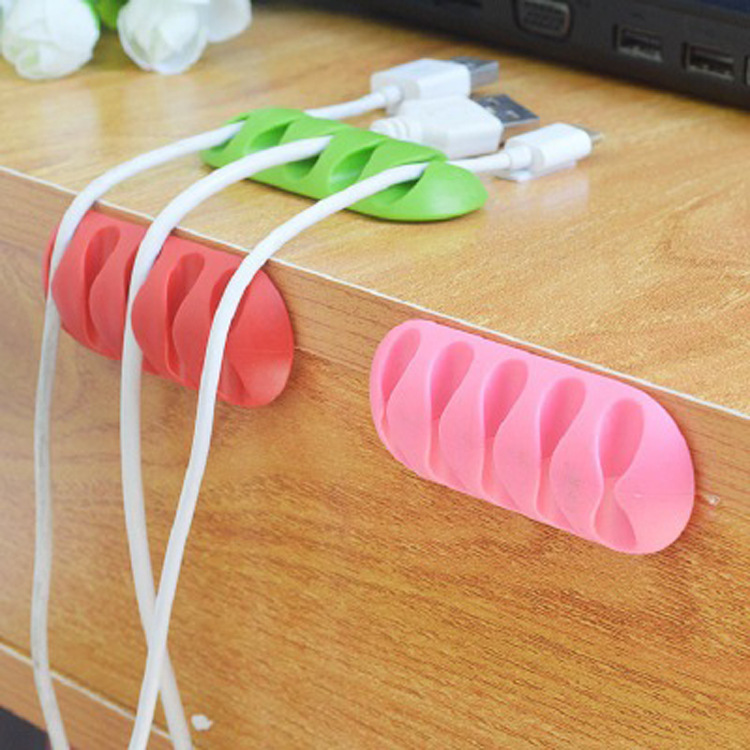 Desktop TPR Adhesive Cord Organizer 1