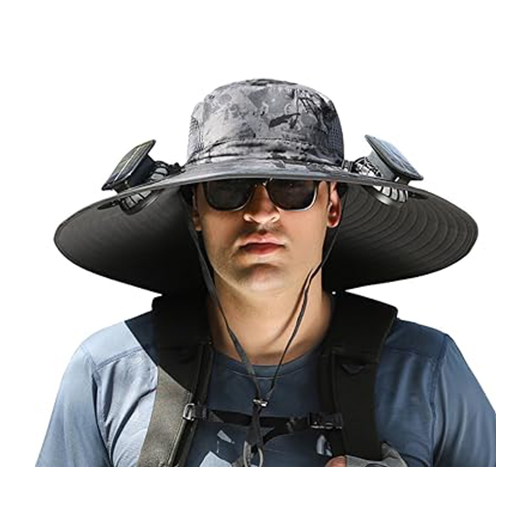 Sun Hat with 2 Solar Fans 2