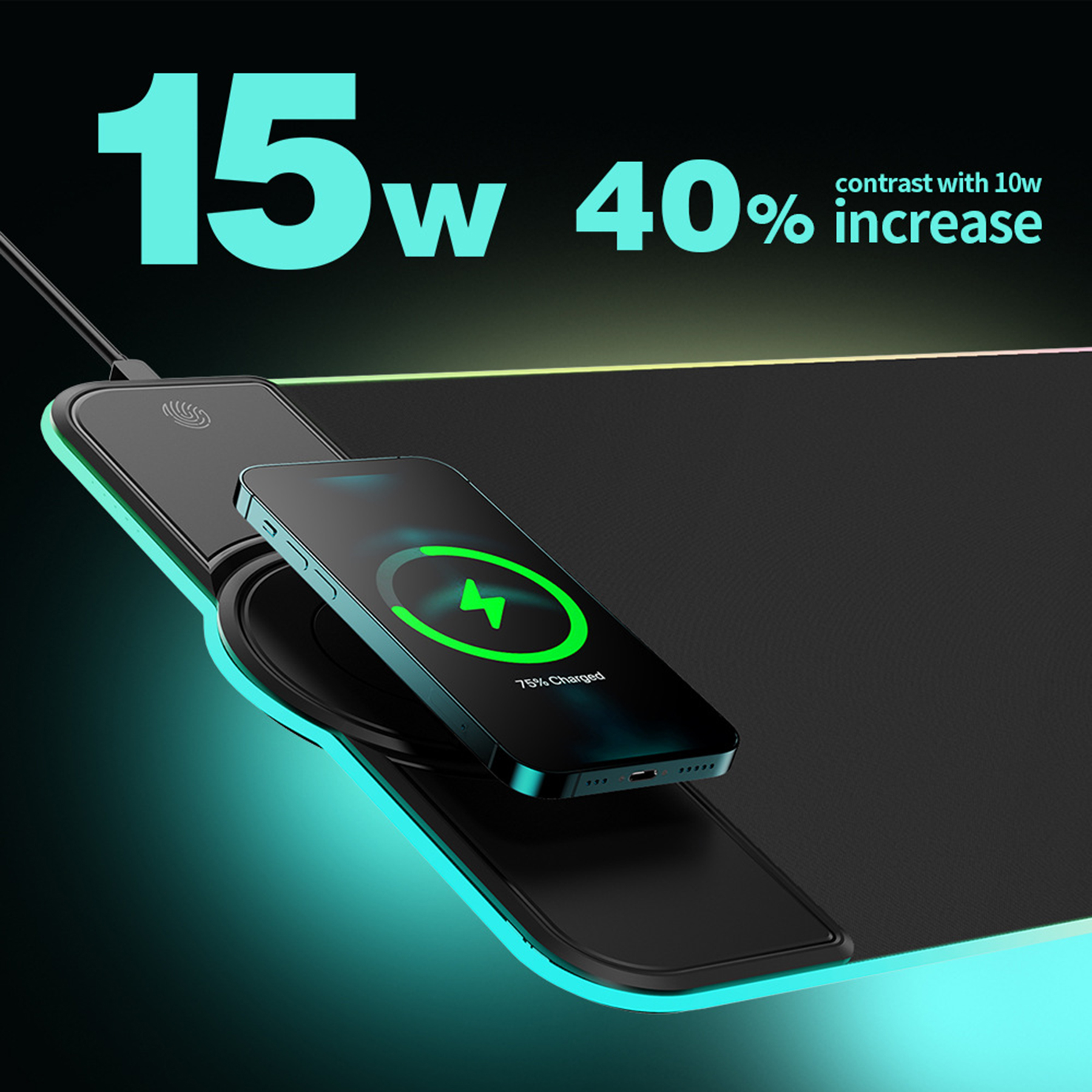 Mouse Pad with Wireless Charger 2