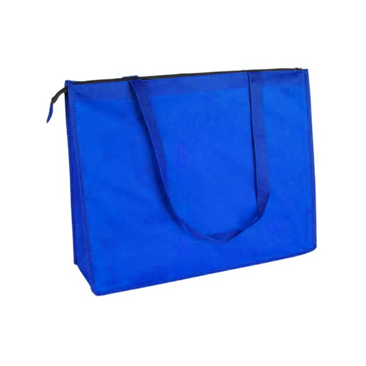 Zippered Tote Bags - Royal Blue Extra Large 1