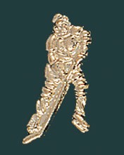 Hockey Metal Chenille Letter Insignia Pin 2