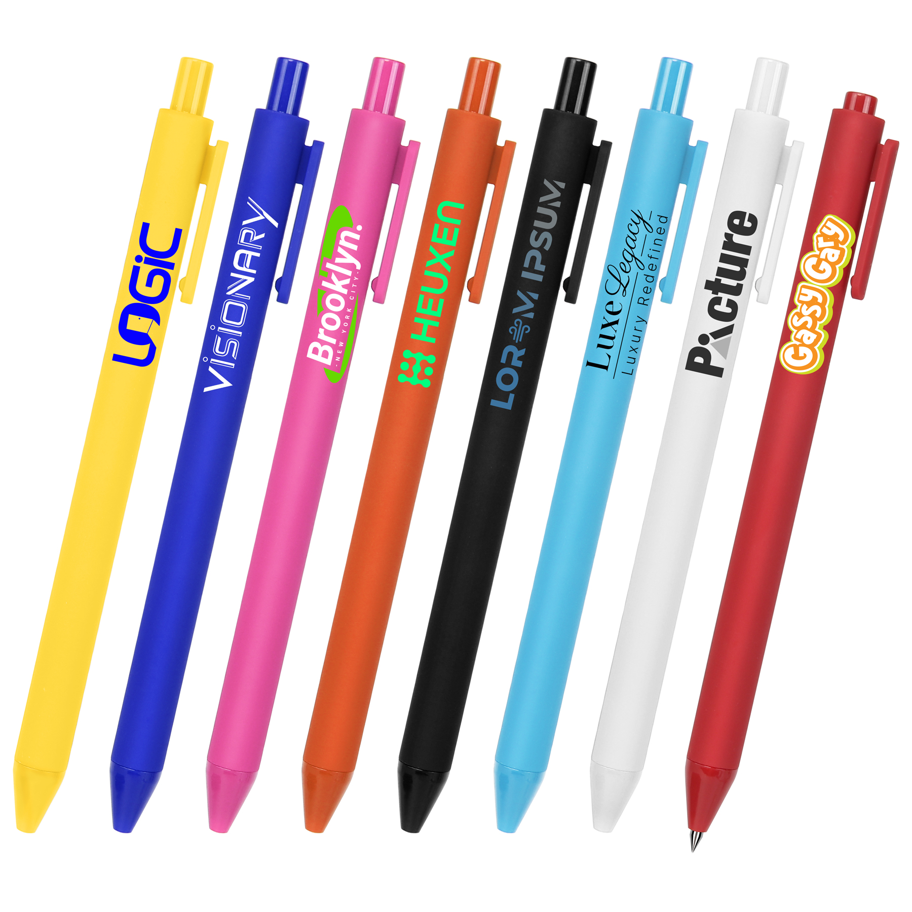 Soft Rubberized Touch Retractable Pen 8