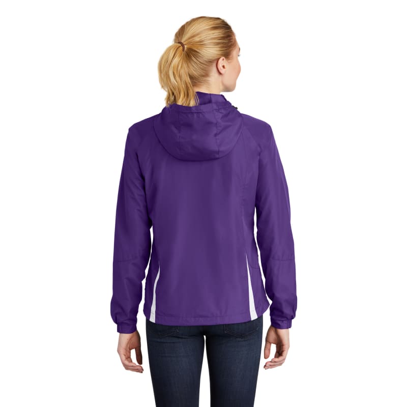 Sport-Tek Women's Colorblock Hooded Raglan Jacket. 28