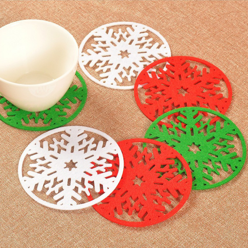 Snowflake Felt Coaster 1