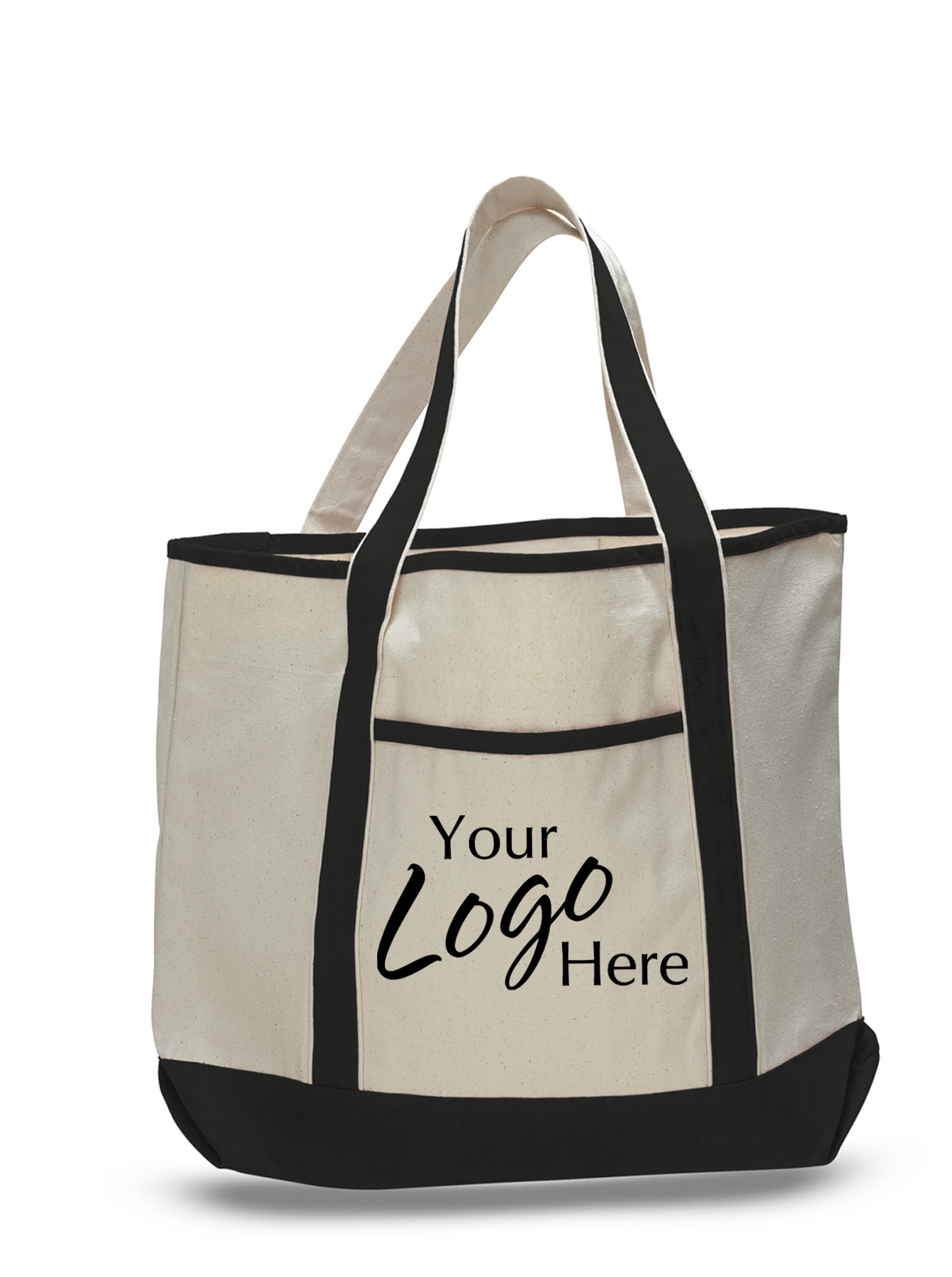 Canvas Large Deluxe Tote Bag 22" W x 16" H with 6" Gusset, custom tote bag with logo imprint 8