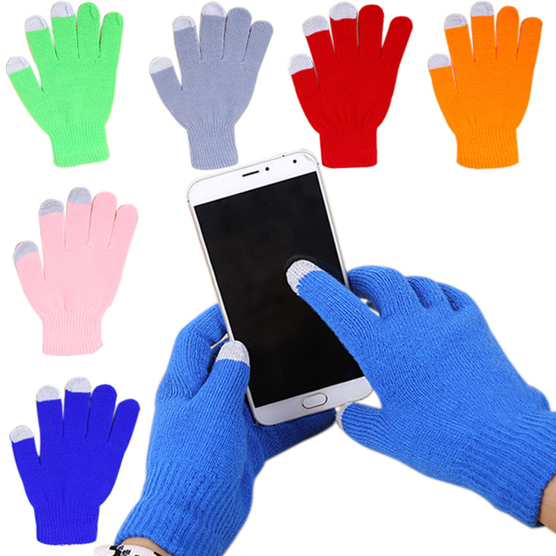 Windproof Touchscreen Knit Gloves 3