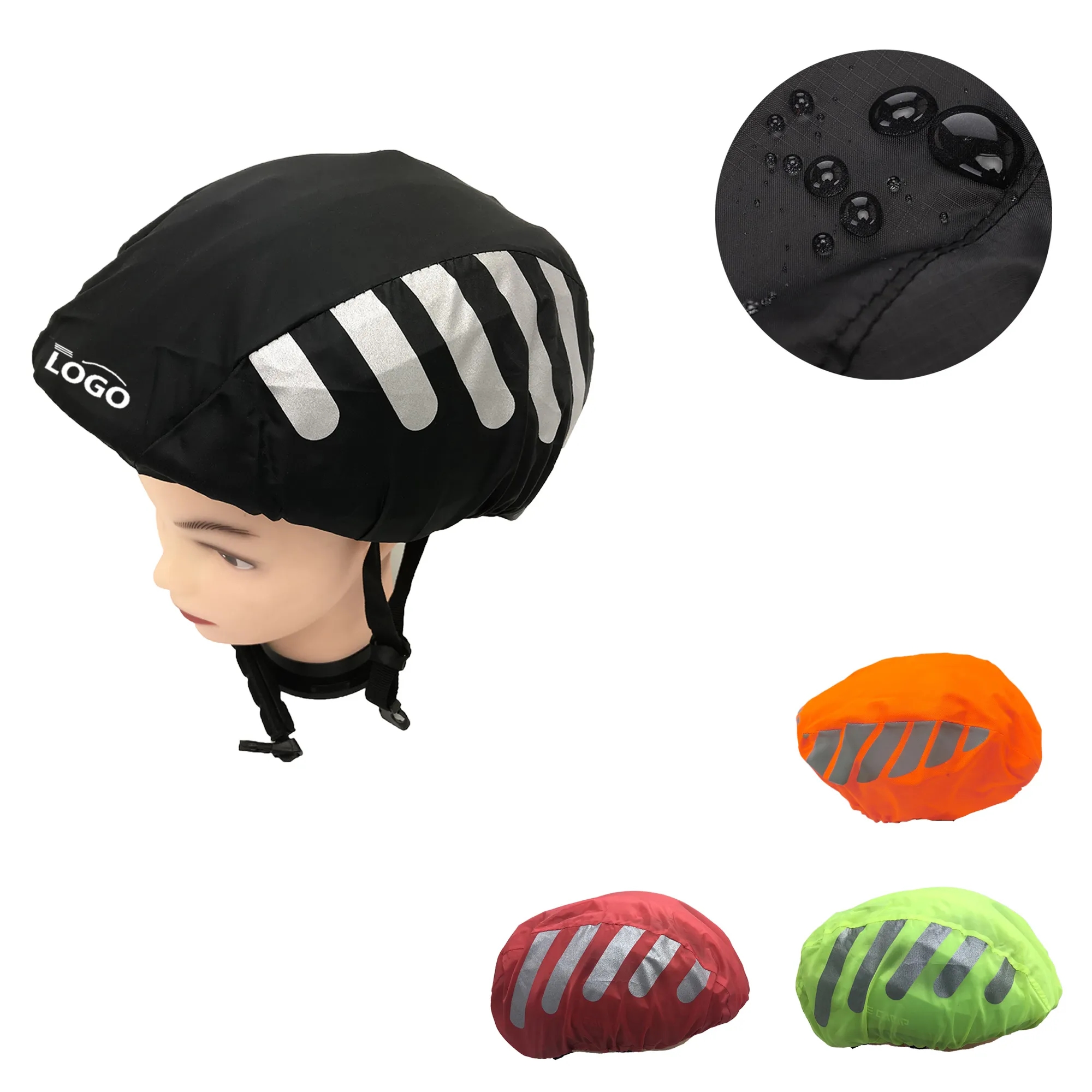 MOQ50 Bicycle Waterproof Reflective Helmet Cover 2