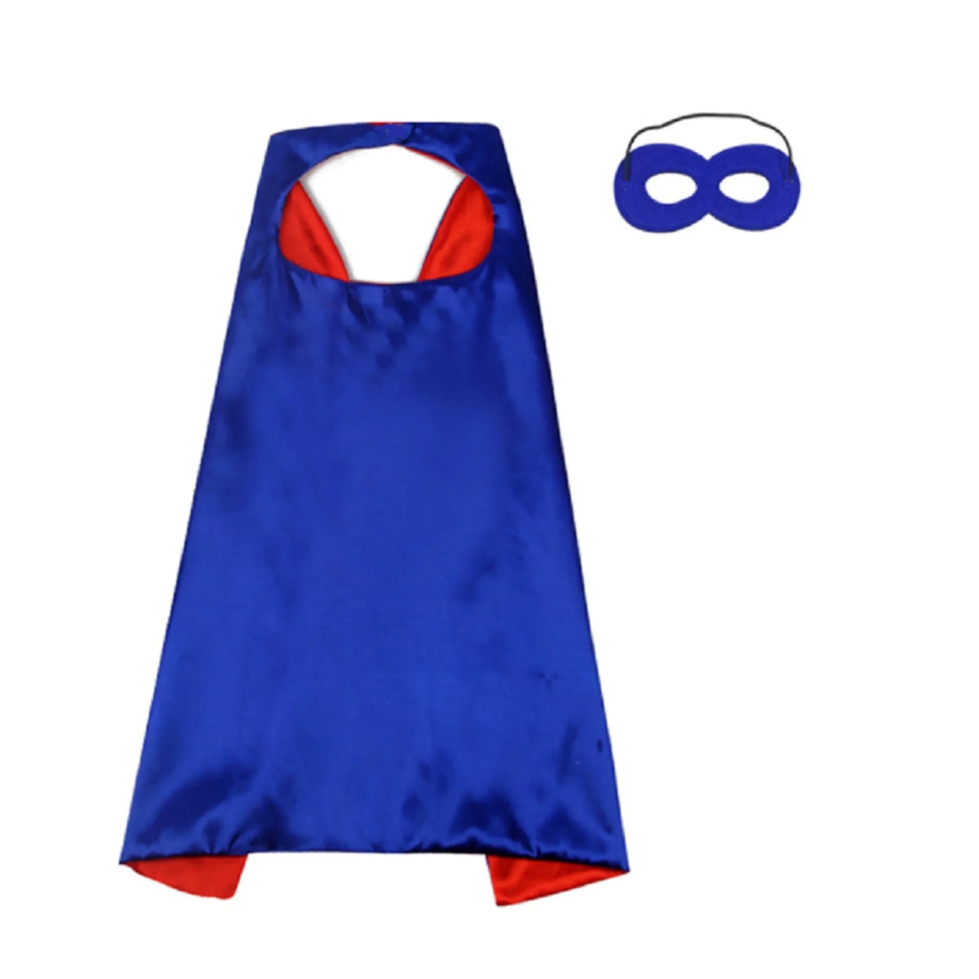 Double Layers Kid Superhero Cape with Eye Mask 2