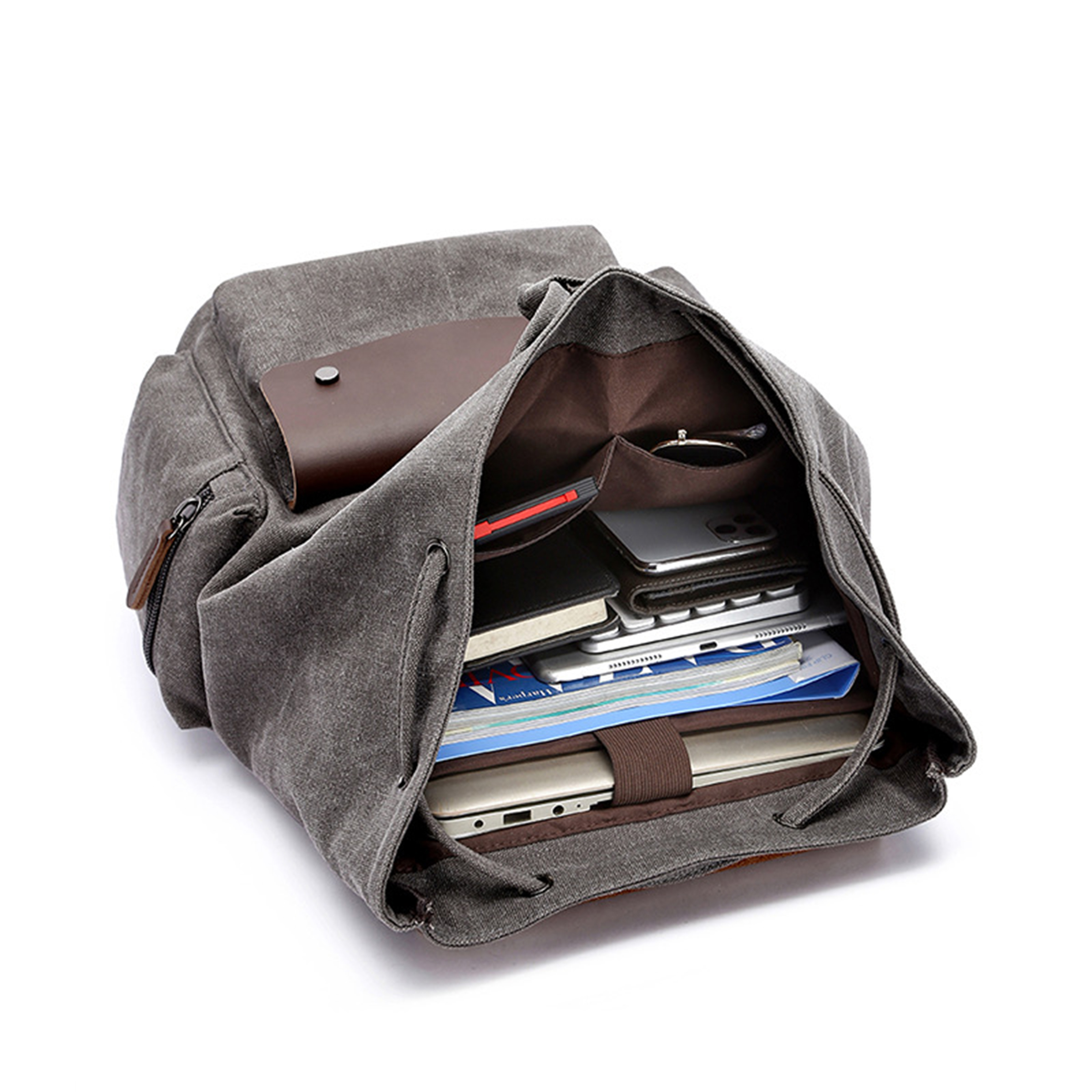 Customizable Canvas Laptop Backpack for Men 1