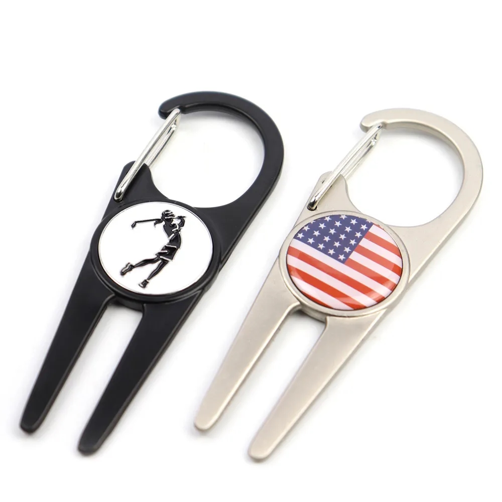 Metal Clip Divot Tool with Ball Marker 9