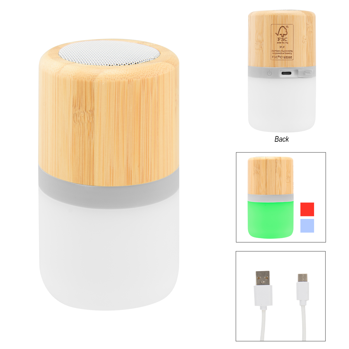 Bamboo Wireless Light Up Speaker 2.0 1