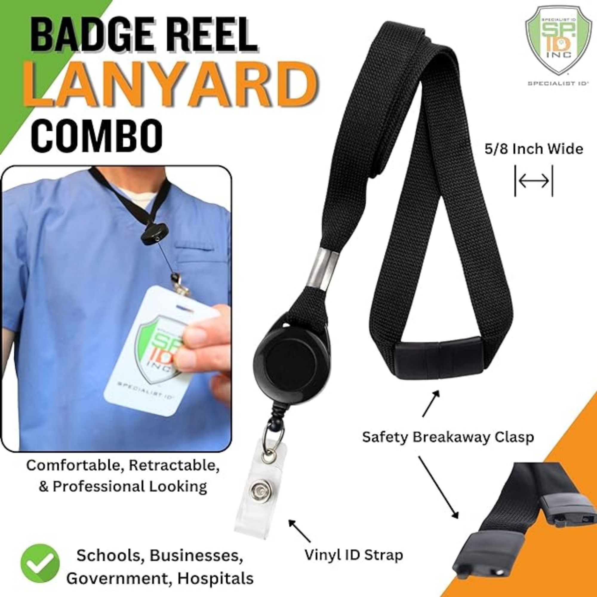 Comfort Black Breakaway Lanyard 2