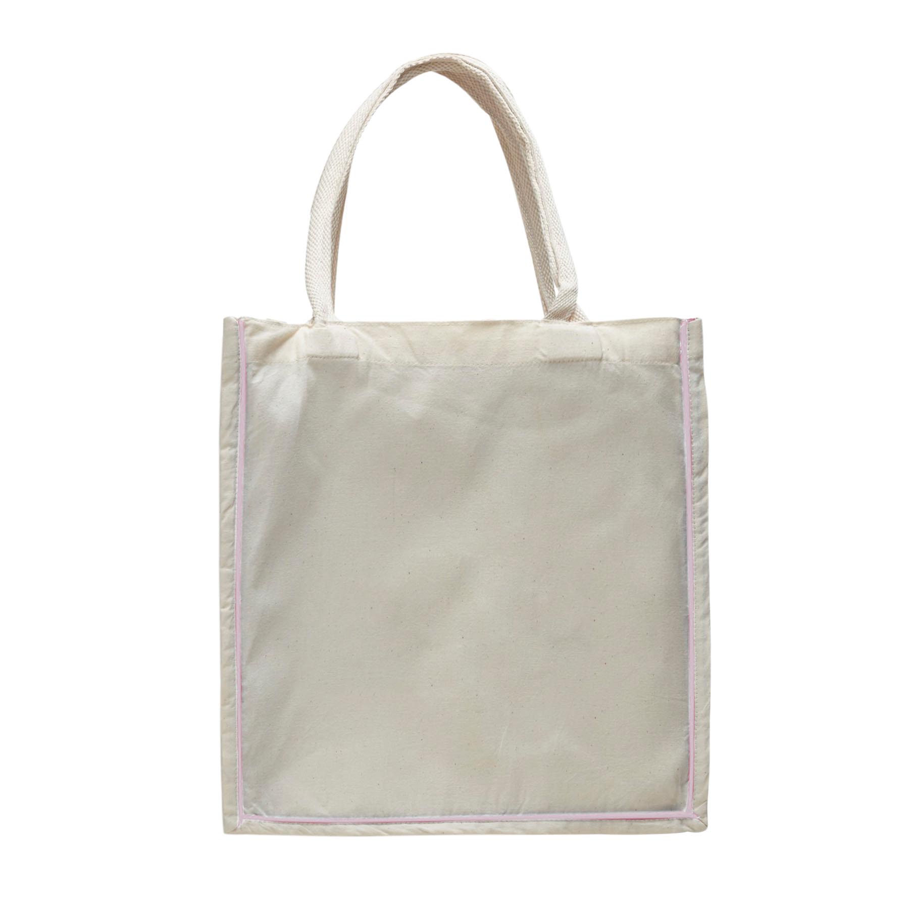 6 oz. 100% COTTON CANVAS FANCY COLOR STRIPE SHOPPER TOTE BAG 10