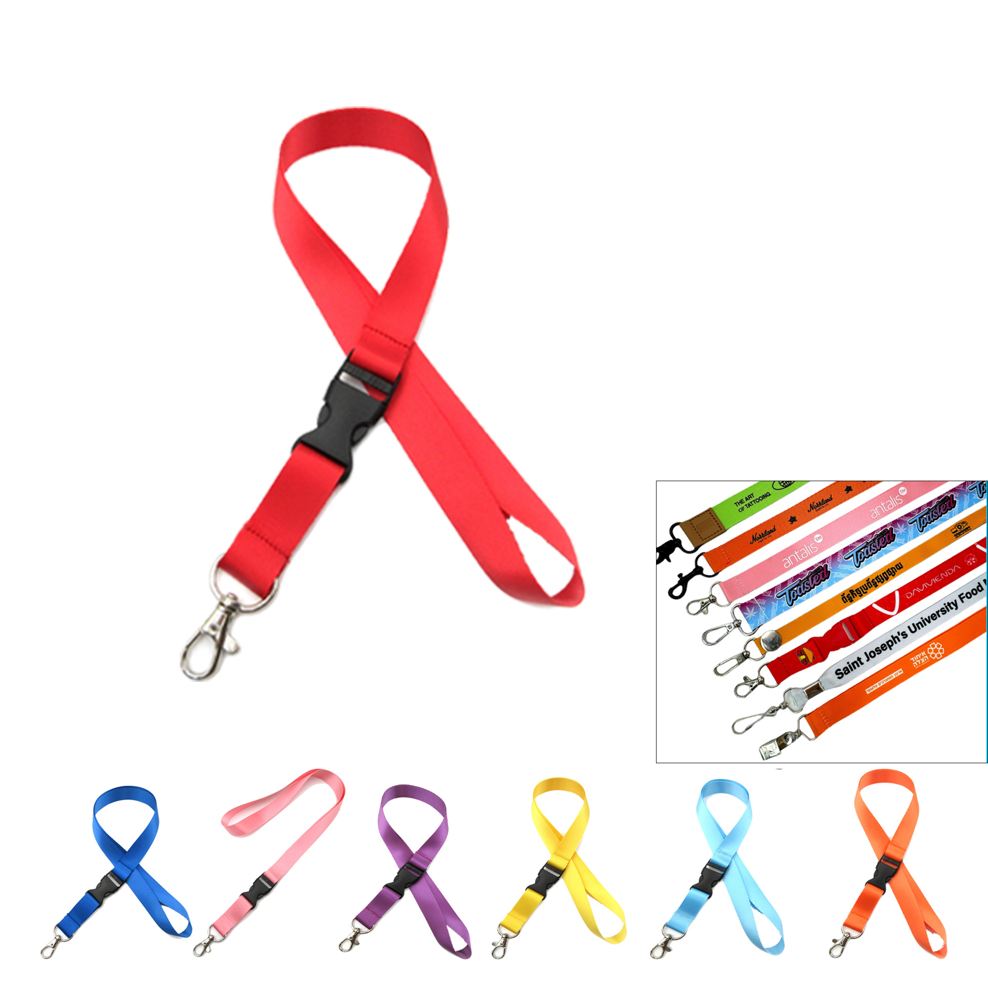 Thickened Exhibition ID Card Lanyard with Safety Buckle 2