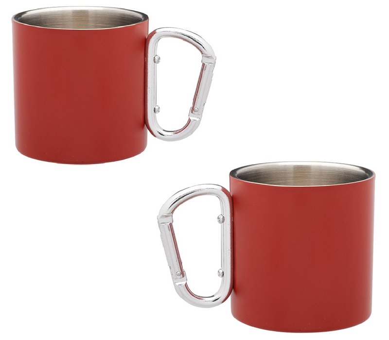 Stainless Steel Mug with Carabiner Handle, 10 oz. 3