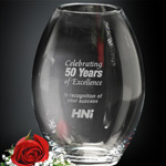 Clear Barrel Vase 8