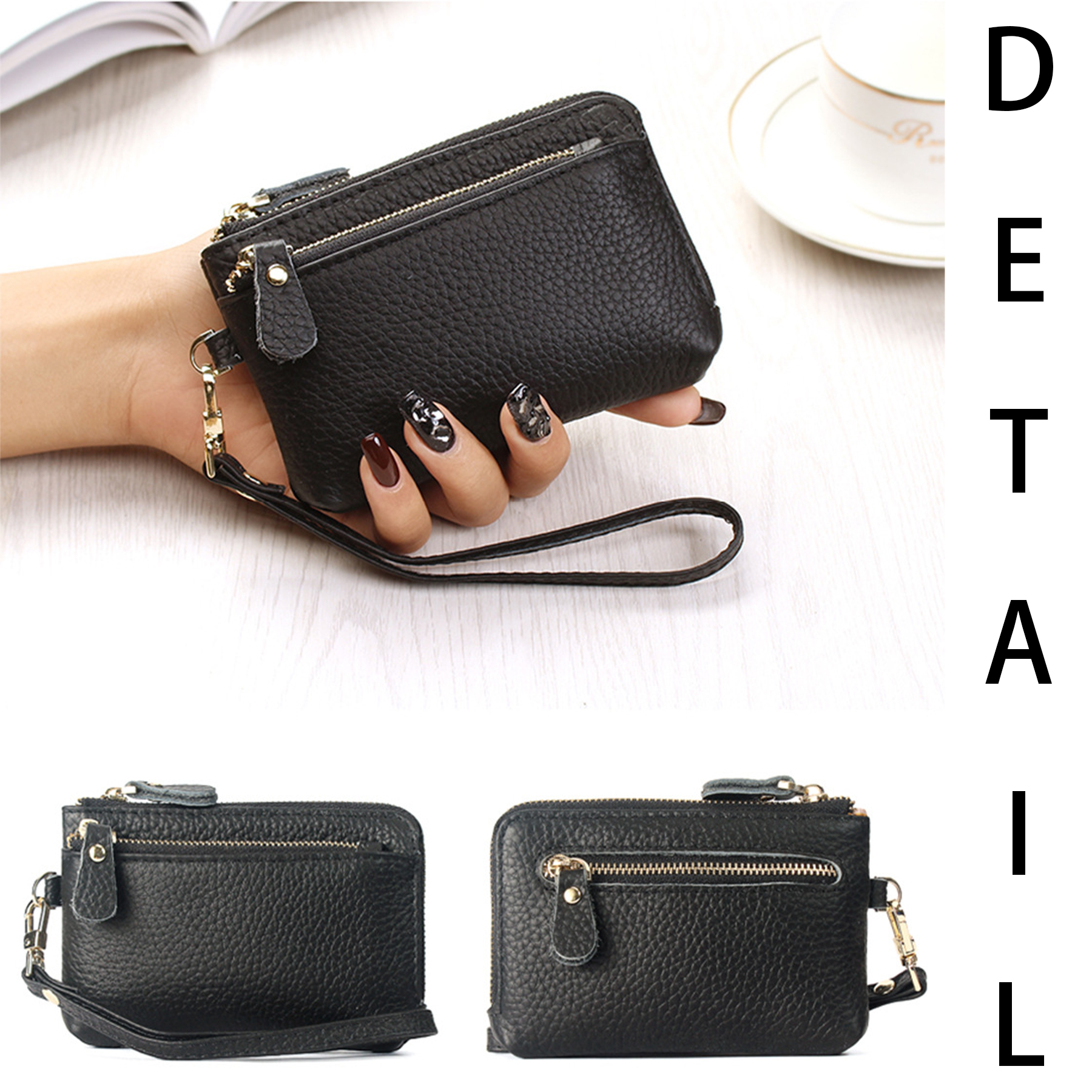 Genuine Leather Simple multi-card coin purse 2