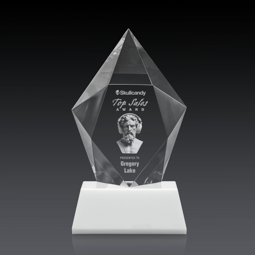 Devron 3D Award on Base - White 5