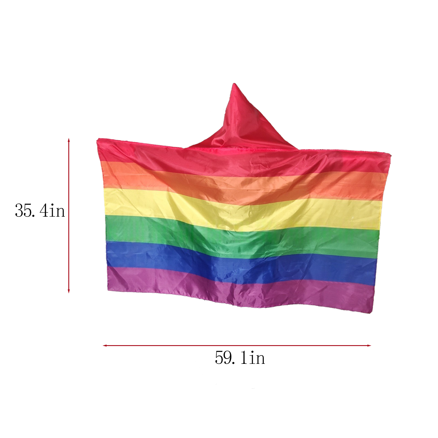 LGBT Rainbow Pride Hooded Cape Flag 4