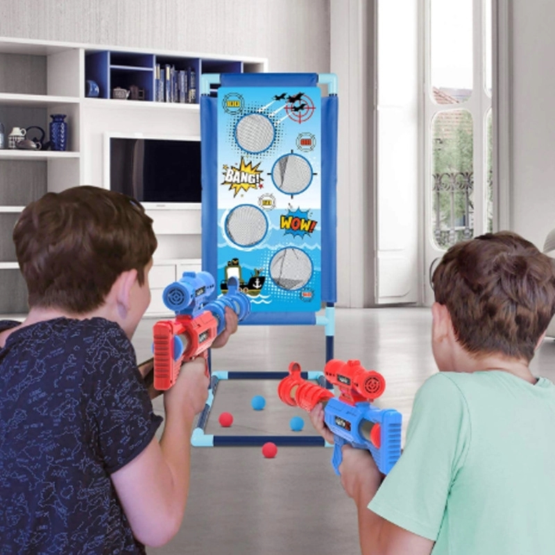 Ball Popper Gun Toy Set with Standing Shooting Target 6