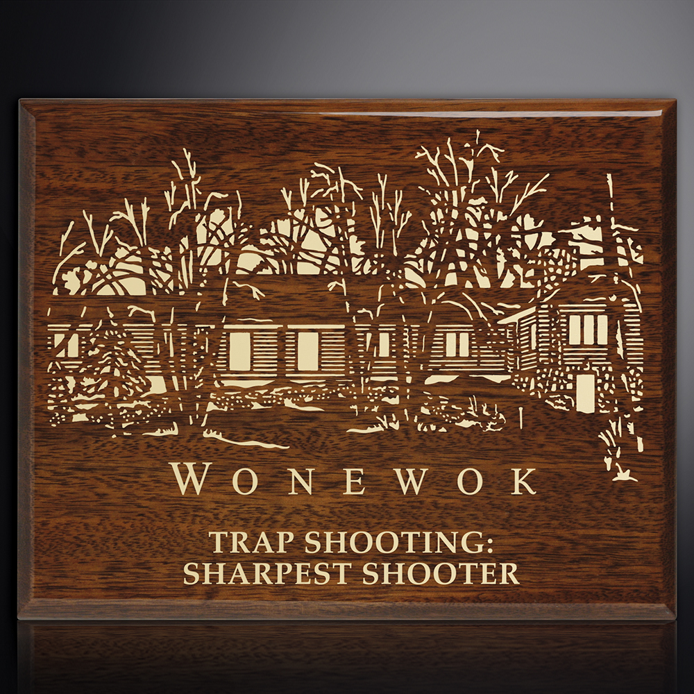 Aberdeen Walnut Laser Plaque 6