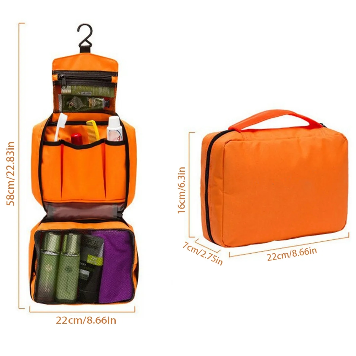 Travel Camping Waterproof Toiletry Storage Bag With Hook 4
